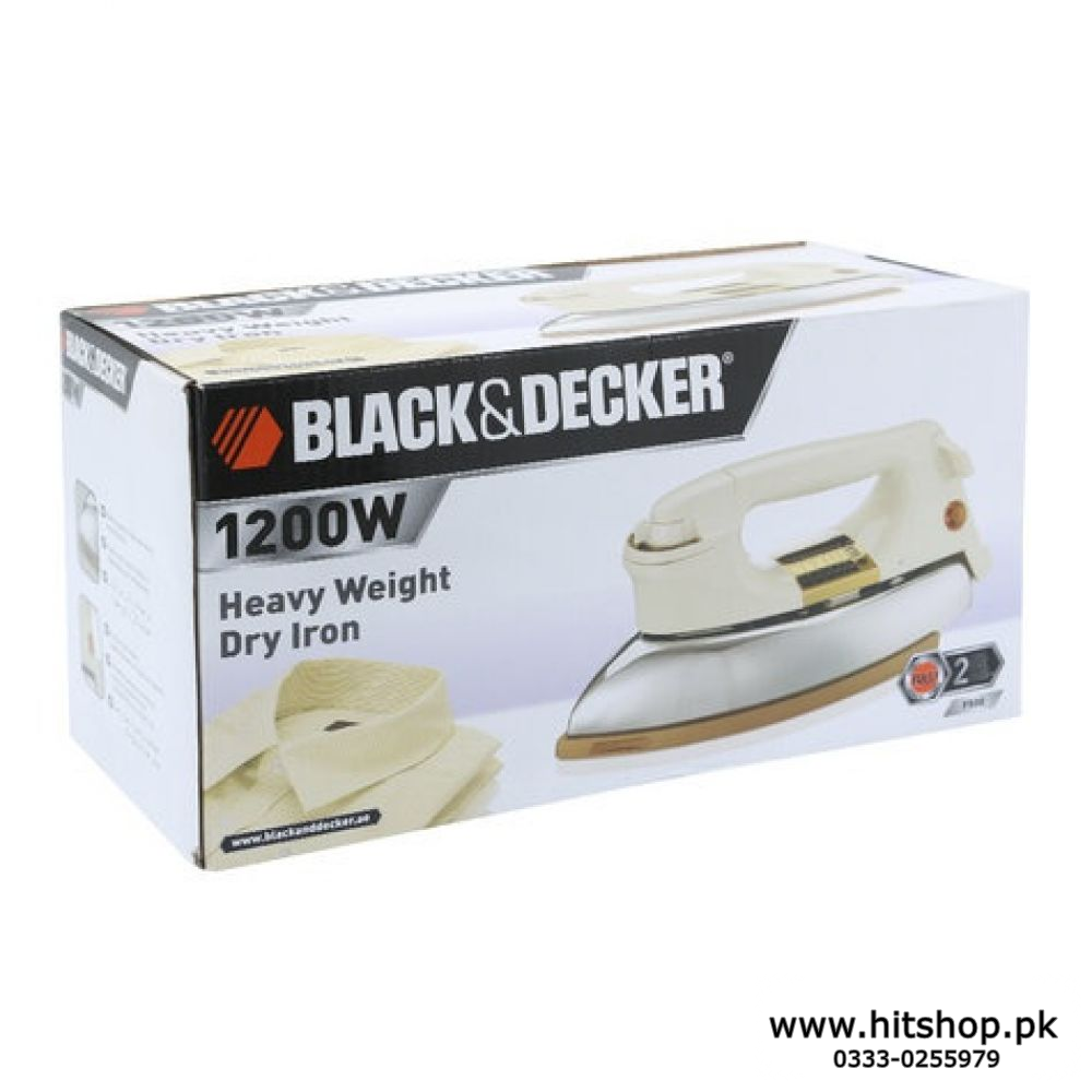 Black ND Decker Dry iron 1200wt 